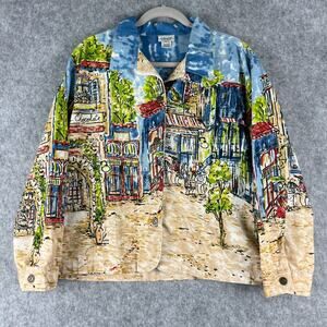 VTG Graff by Um Company Jacket Womens XL Paris Sequins Button Art to Wear Artsy